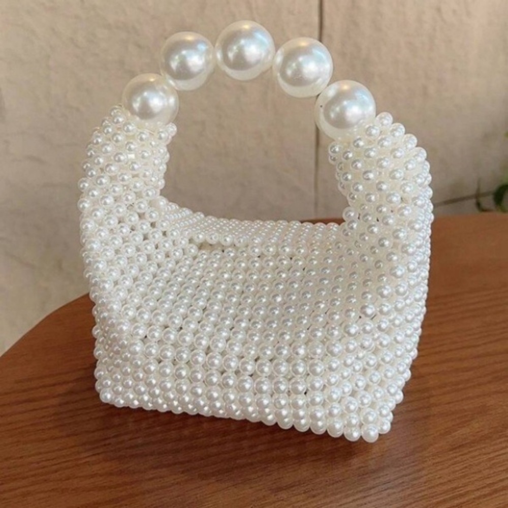 Chic Pearl Beaded Mini Bag